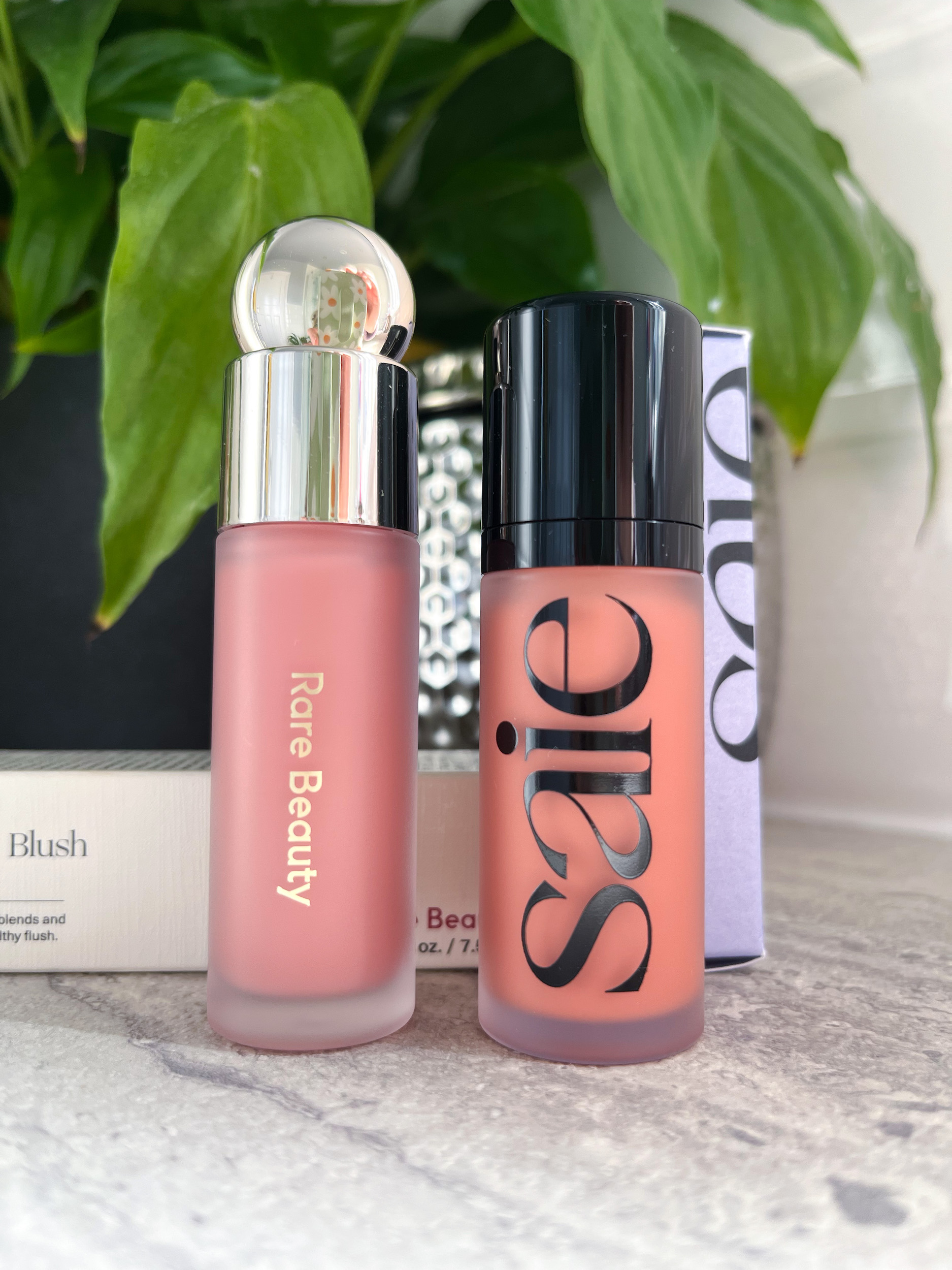 Battle of the Blushes Rare Beauty vs Saie The Summer Study