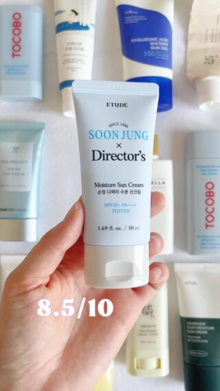 #ad | Contains gifted items

Another round of Korean sunscreen reviews, what are your thoughts on the products below? ☀️

@thankyoufarmer Sun Project Water Sun Cream* 7/10
This sunscreen is light, moisturiser-like and super hydrating. The finish is also VERY dewy. I personally find it a bit too glowy for my skin, but I think dry skin types would enjoy it. If you have combination or oily skin, this formula is probably a no-go.

@etudeofficial Soonjung X Director’s Moisture Sun Cream 8.5
This is a bit of a hidden gem. It has a lotion-like consistency which blends really easily, and doesn’t feel sticky or oily on the skin. The finish is semi-matte so it’s good for oily/combo skin types. The flip cap is my only bugbear because it makes it a little tricky to dispense the product.

@skin1004official Madagascar Centella Air-Fit Suncream Plus* 6/10
This is probably my least favourite of the SKIN1004 sunscreens I’ve tried. That’s not because this is bad, the other SKIN1004 SPFs are just top tier! This is a physical sun cream which has a beige tint to it. It’s great for evening out redness but the mineral UV filters do mean that this leaves a white cast on the skin.

@tocobo_official Bio Watery Sun Cream* 8/10
This has such a lovely formula - it’s very watery and dewy. It sits well on the skin and doesn’t pill under makeup. However, the scent is pretty strong and this is where it loses points for me.

Have you tried any of these? Do you want to try any of them? Let me know!